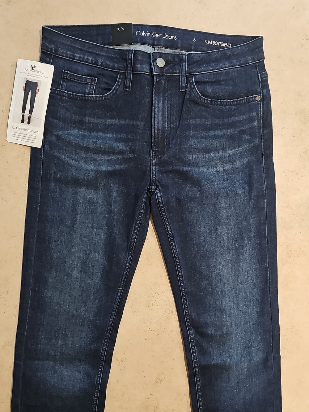 Calvin Klein Dark Indigo Slim Boyfriend Jeans - Picture 2 of 8
